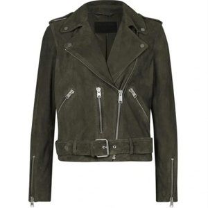 AllSaints Balfern Goat Leather Jacket, US 2
